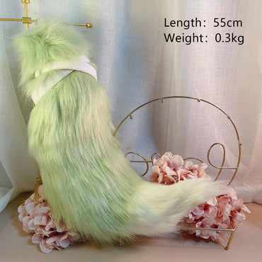 arctic fox phantom green,Artificial Fur-Ears and Tail