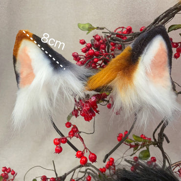 calico critters cat,Artificial Fur-ears and tail