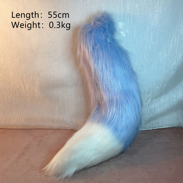 purple fox,Artificial Fur-Ears and Tail