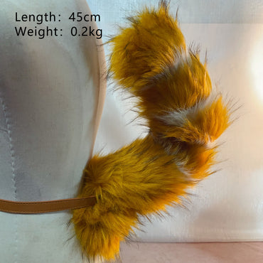 panda costume,Artificial Fur-Ears and Tail