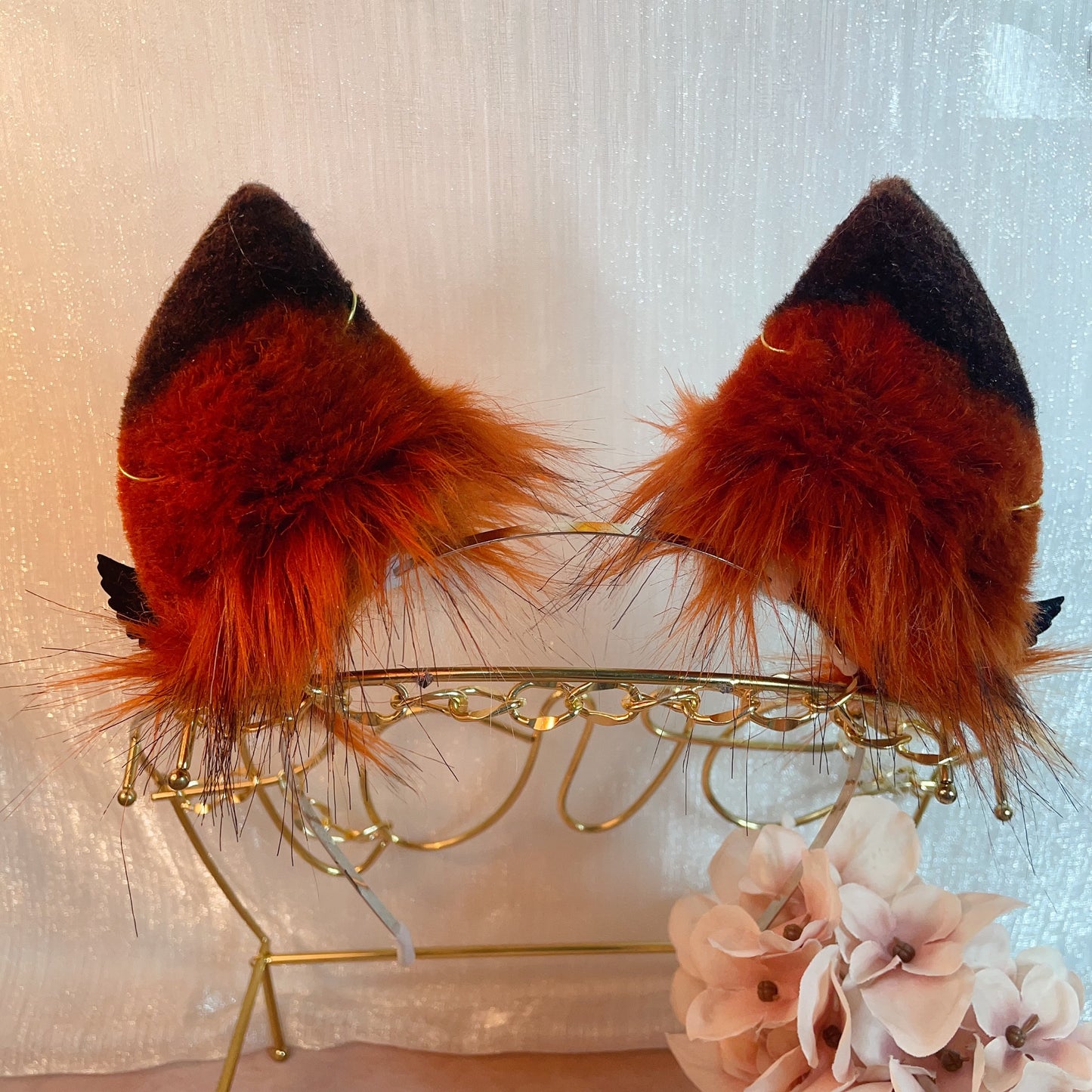cross fox,Artificial Fur-ears, tail, paws, shoes